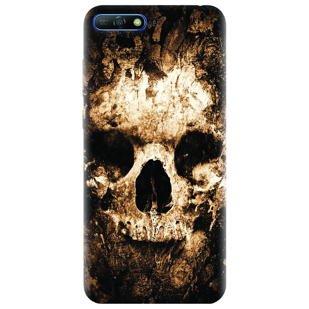 Husa silicon pentru Huawei Y6 2018, Zombie Skull