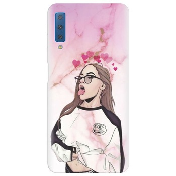 Husa silicon pentru Samsung Galaxy A7 2018, Bad Girl Husa silicon pentru Samsung Galaxy A7 2018, Bad Girl
