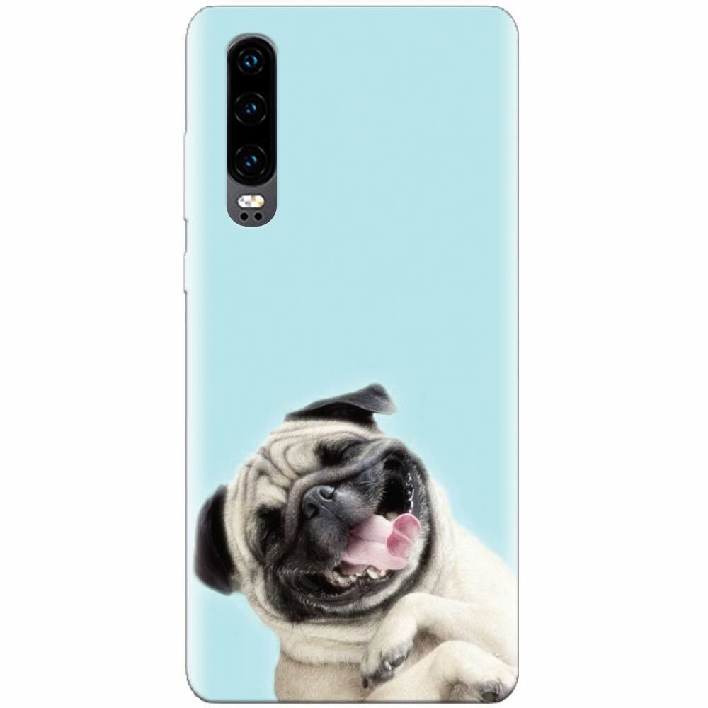 Husa silicon pentru Huawei P30, Happy Dog