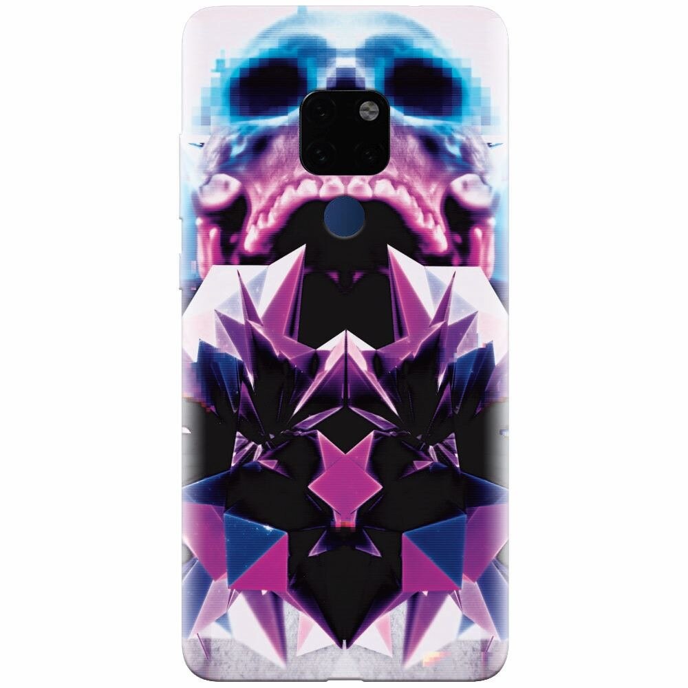 Husa silicon pentru Huawei Mate 20, Abstract Framed Skull