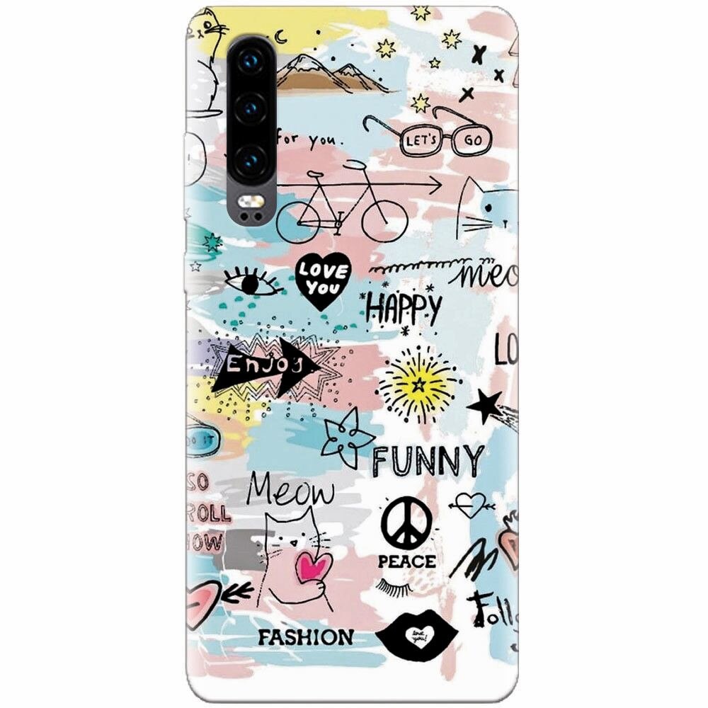 Husa silicon pentru Huawei P30, Travel 101