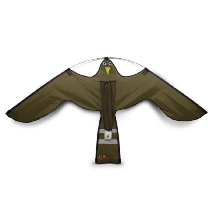 Votton Black Hawk Kite madárijesztő sárkány, sólyom minta, 1.40 m fesztáv, galambok, varjak, seregélyek, verebek, sirályok, kormoránok ellen