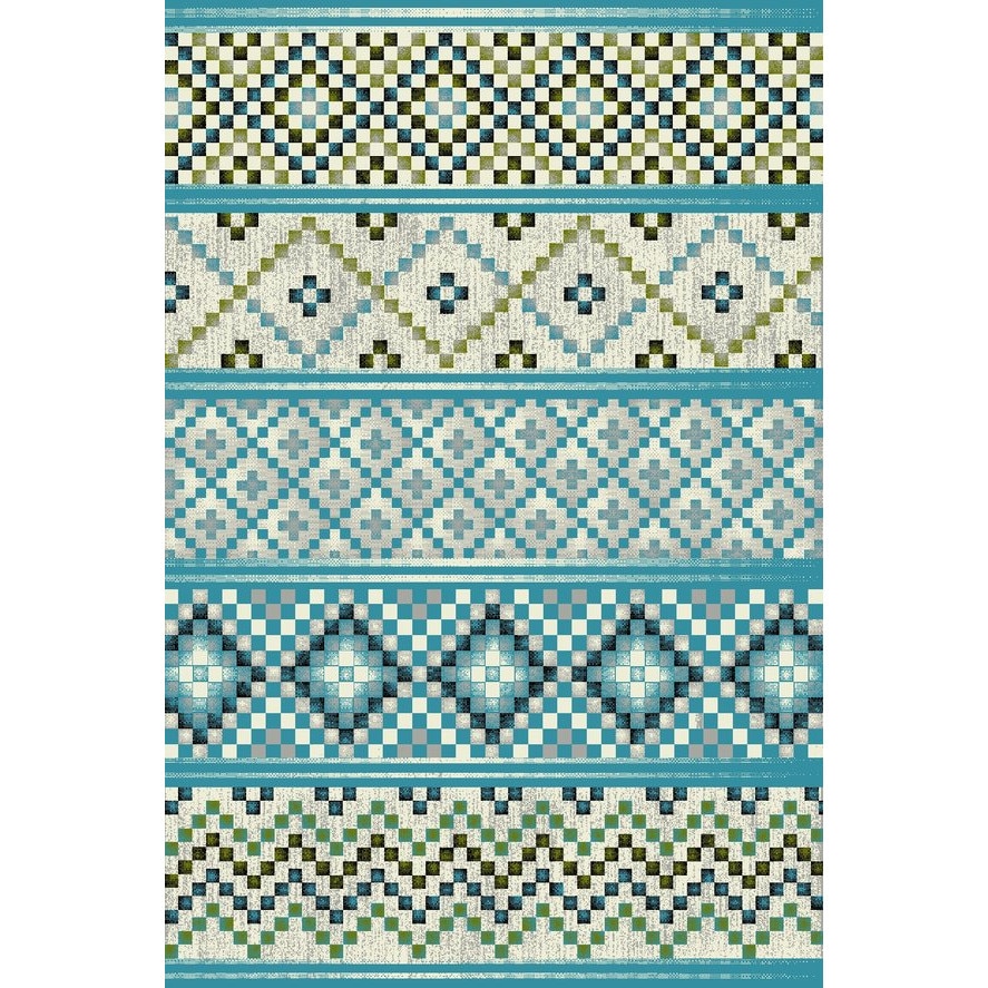 Covor Modern, Kolibri Ethnic Albastru, 200x300 cm, 2300 gr/mp