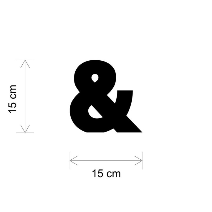 Decor caracter "&" 15 cm inaltime