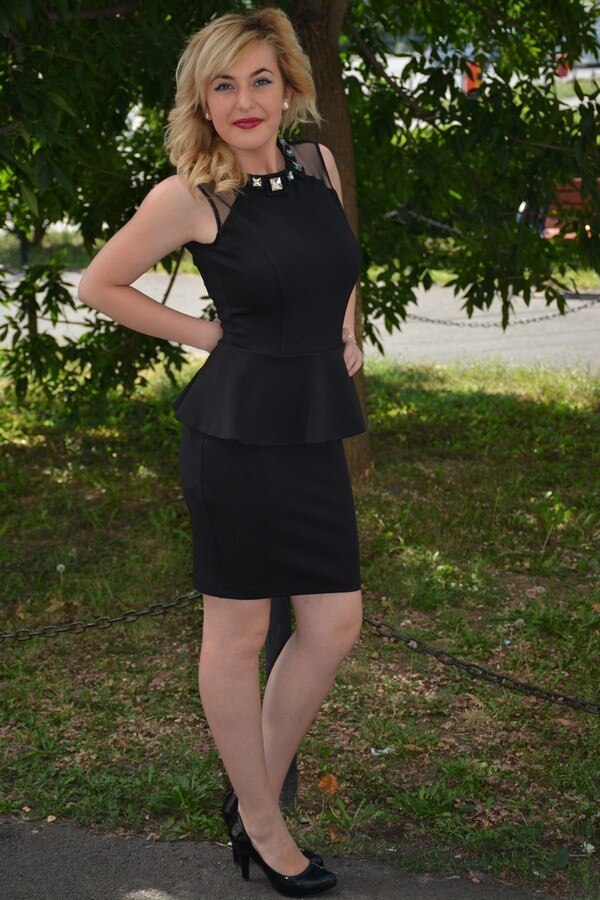 Rochie neagra dupa corp, cu peplum, D&J Exclusive, Negru