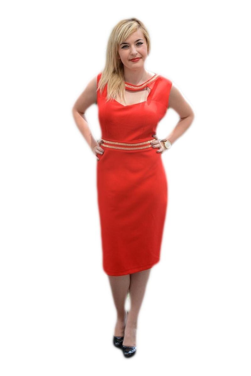 Rochie de ocazie, de culoare neagra, D&J Exclusive, Rosie