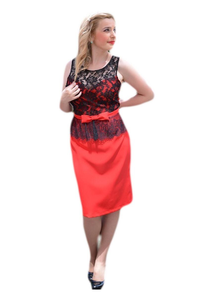 Rochie eleganta rosie cu aspect de costumas, D&J Exclusive, Rosie