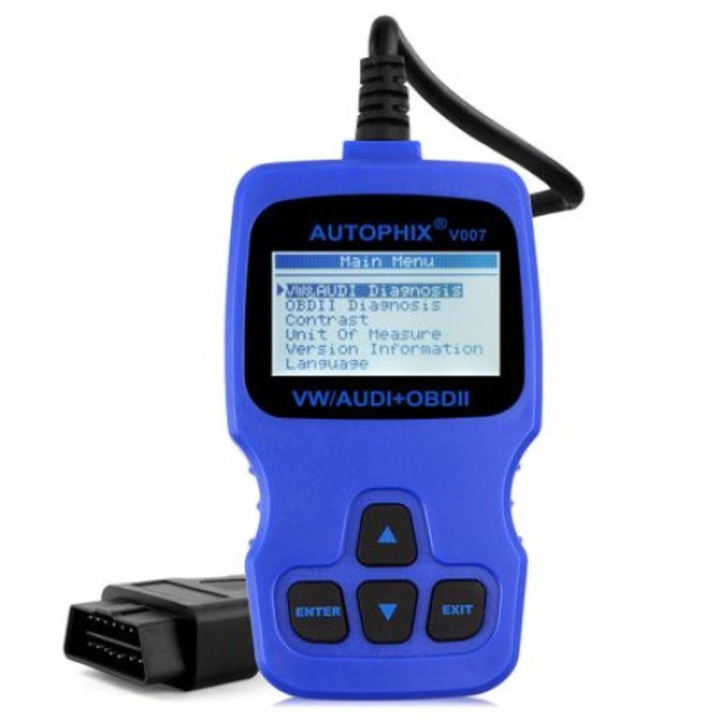 Dedikált auto tesztelő VW / AUDI / SEAT / Skoda / Jetta / Bora / Santana / Sagitar / Magotan / Golf / Bogár / Tiguan / Touareg / Passat, diagnosztika OBD2 automatikus diagnosztikai szkenner, ABS, ESP, SRS, VAG007
