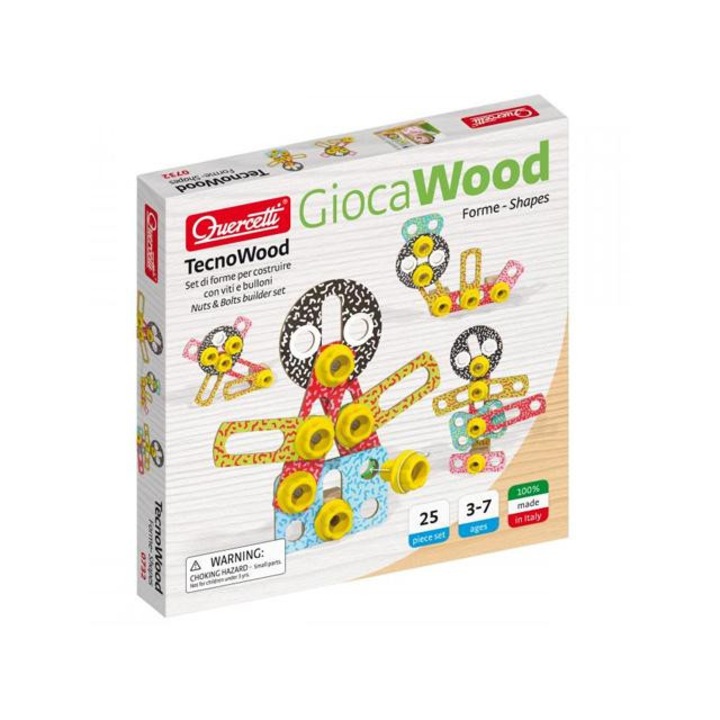 Quercetti: Techo Alakzatok és formák fa építőjáték