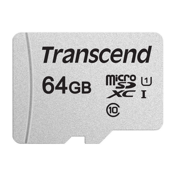 Карта памет Transcend 64GB microSDXC I, Class 10 U1 UHS-I, Без Адаптер, read: up to 95MBs, 45MB/s