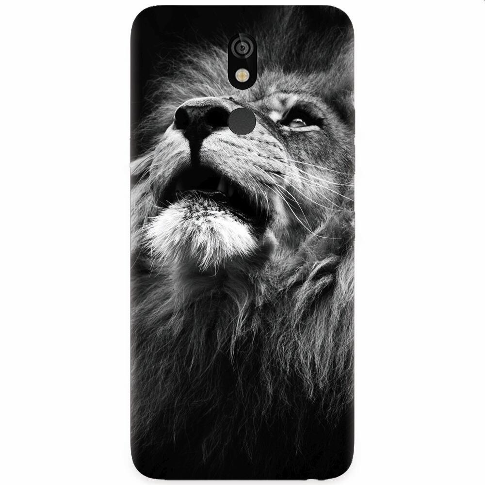 Husa silicon pentru LG K40, Majestic Lion Portrait