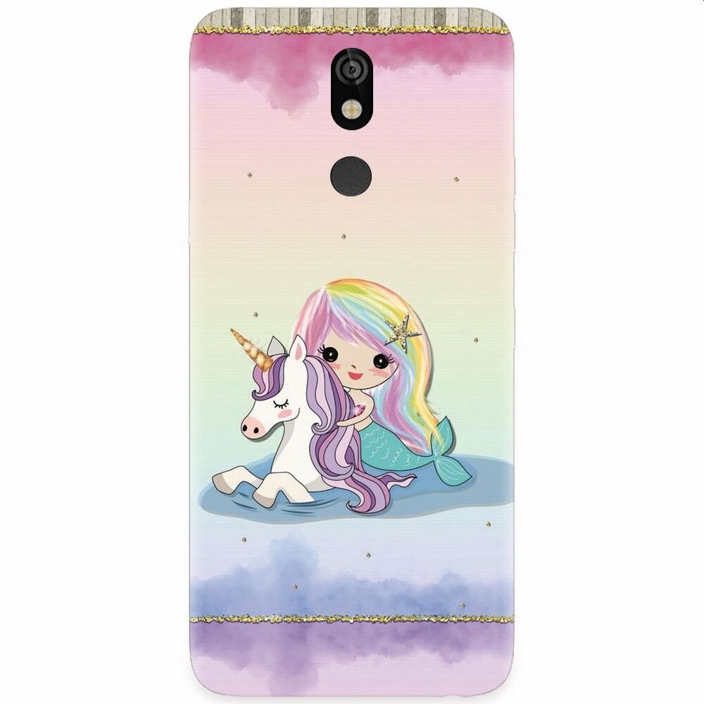 Husa silicon pentru LG K40, Mermaid Unicorn Play