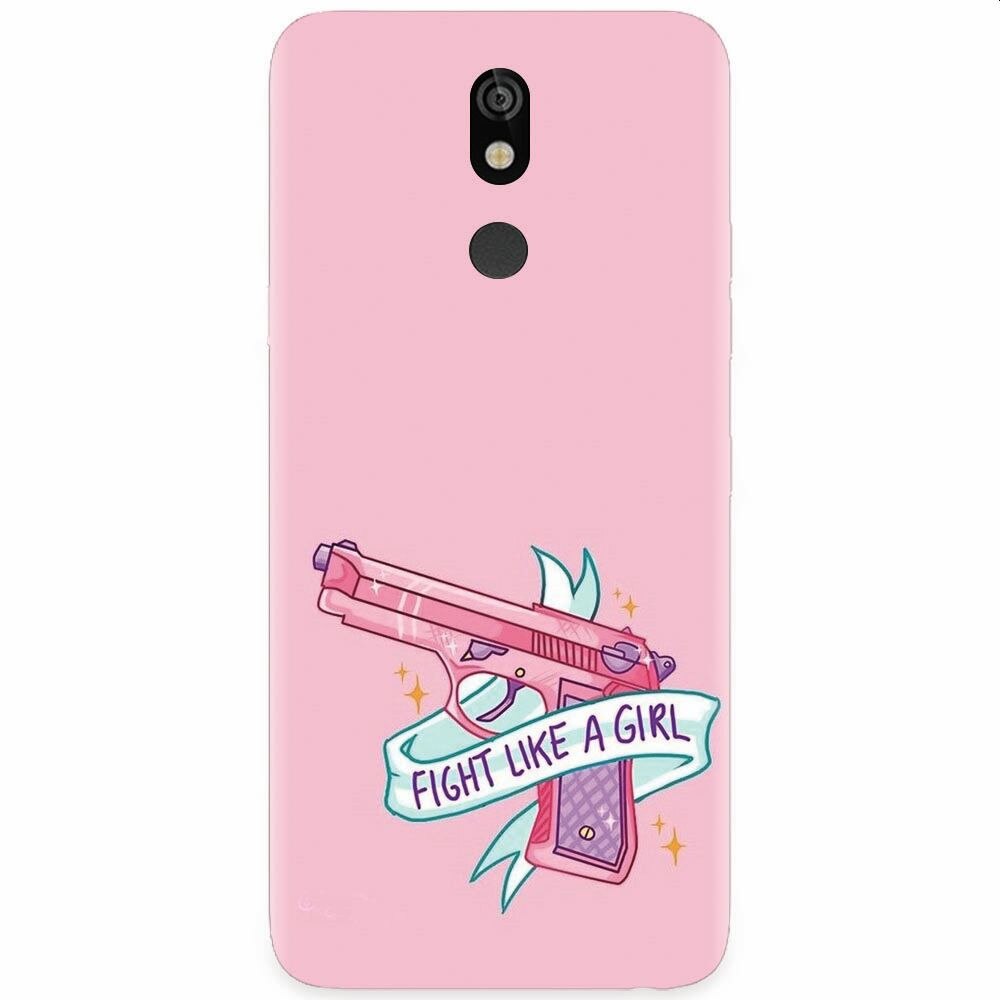 Husa silicon pentru LG K40, Fight Like A Girl