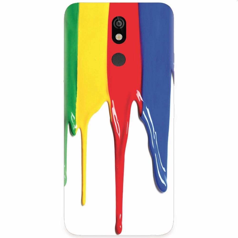 Husa silicon pentru LG K40, Dripping Colorful Paint