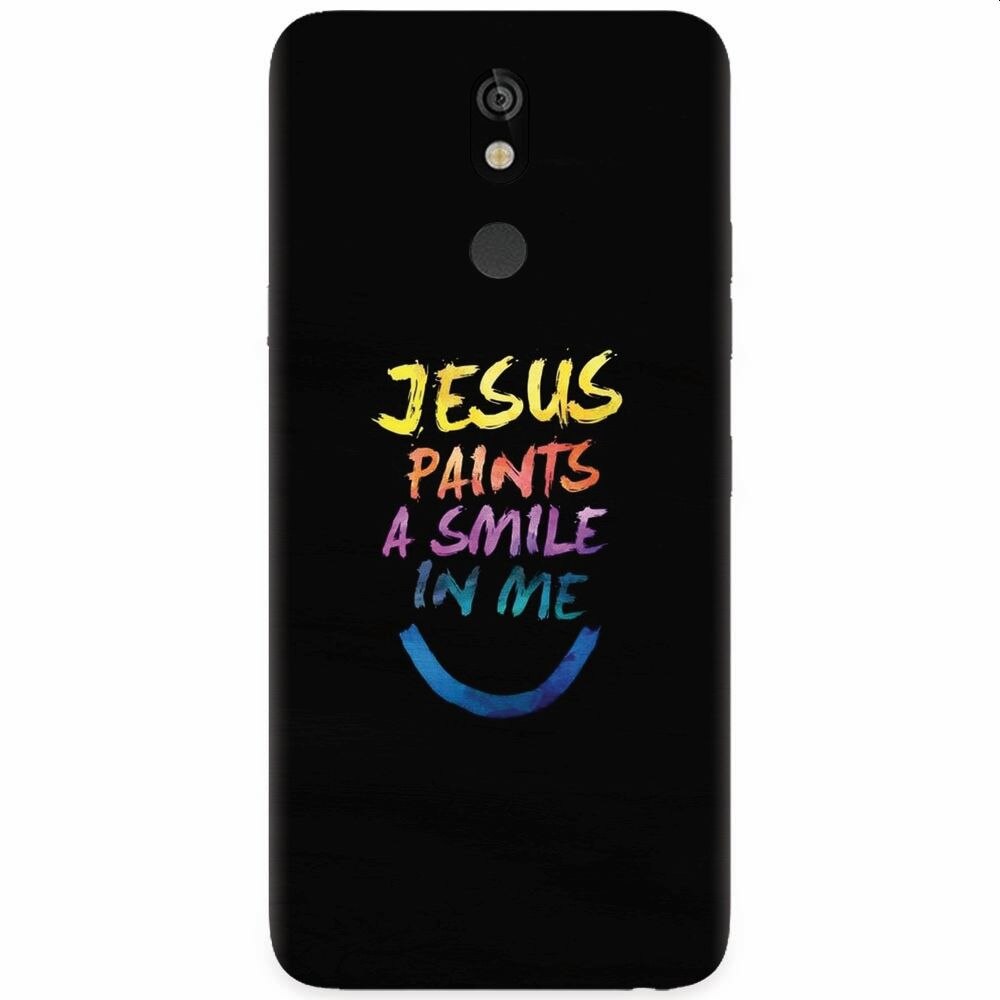 Husa silicon pentru LG K40, Jesus Paints A Smile In Me