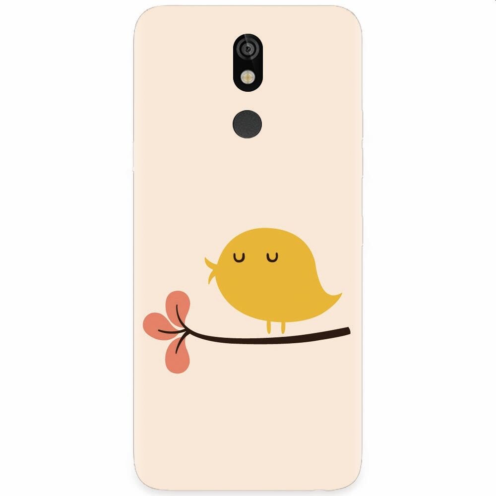 Husa silicon pentru LG K40, Flat Minimal Cute Bird Illustration
