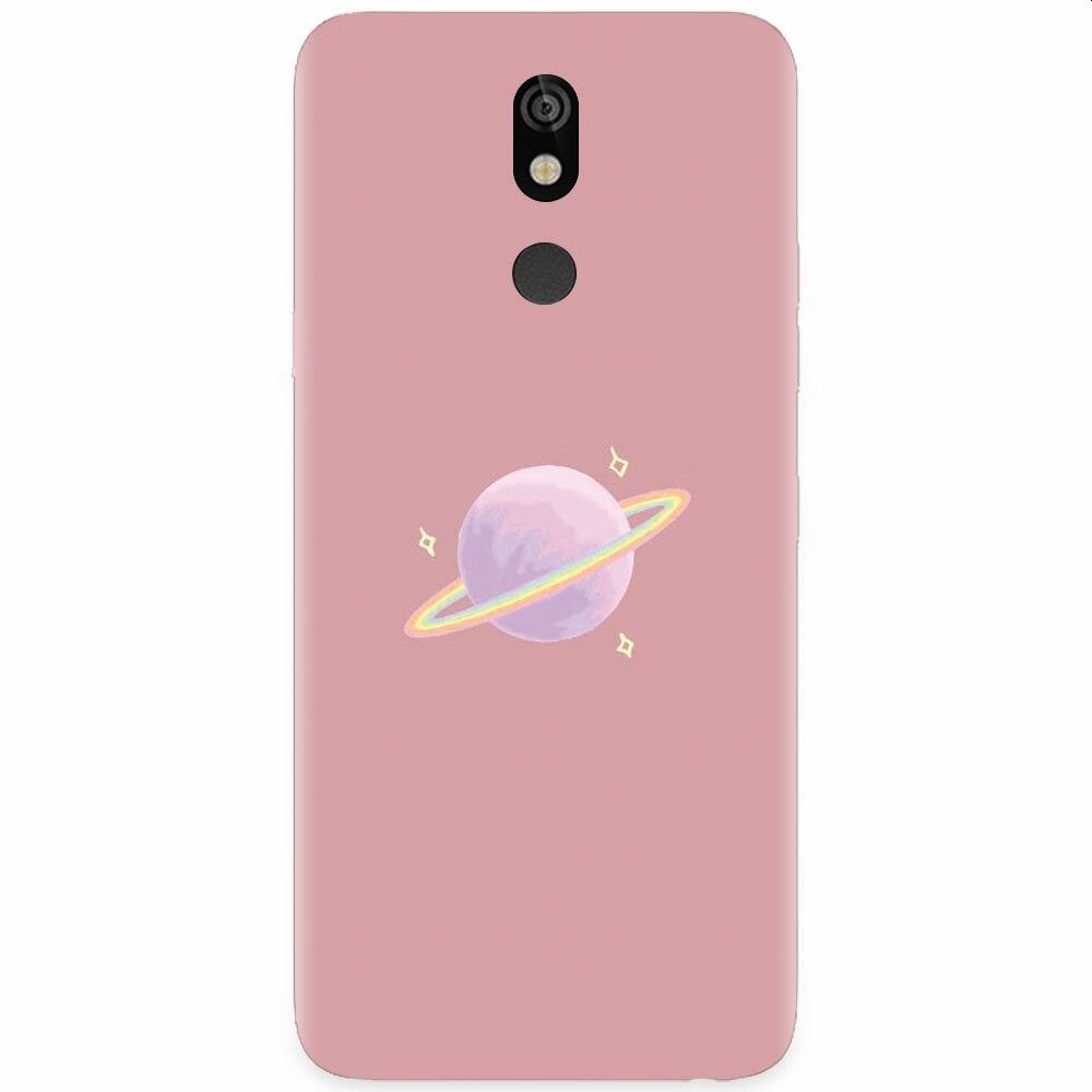 Husa silicon pentru LG K40, Saturn On Pink