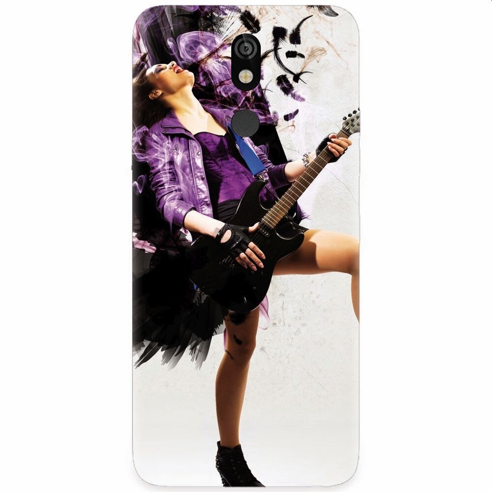 Husa silicon pentru LG K40, Rock Music Girl