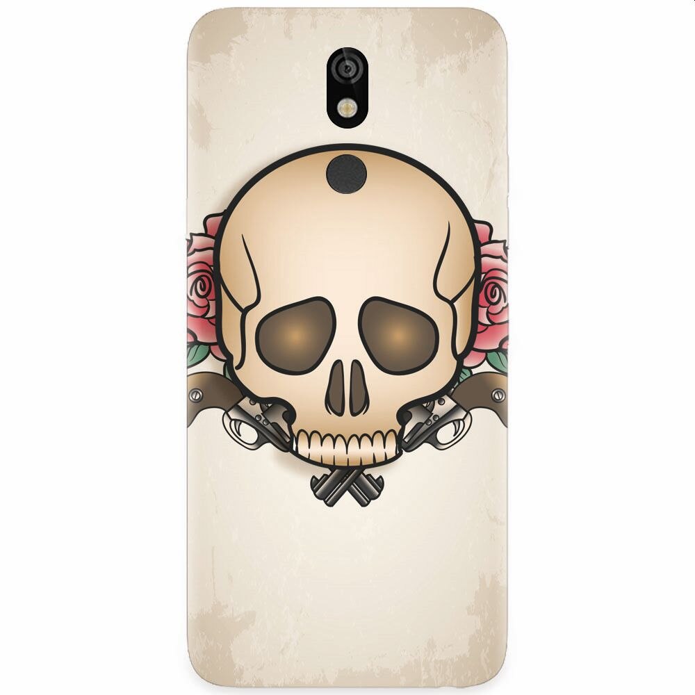 Husa silicon pentru LG K40, Skulls And Roses