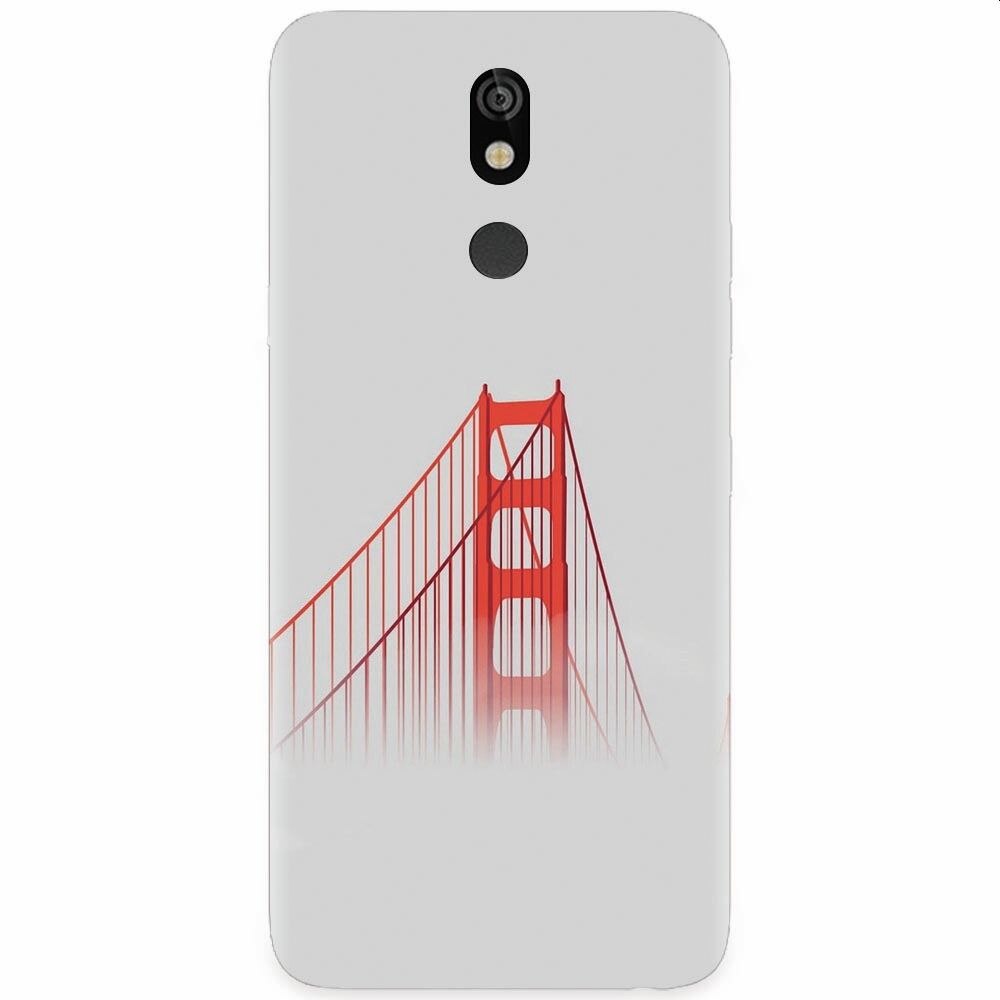 Husa silicon pentru LG K40, Red Bridge In Clouds