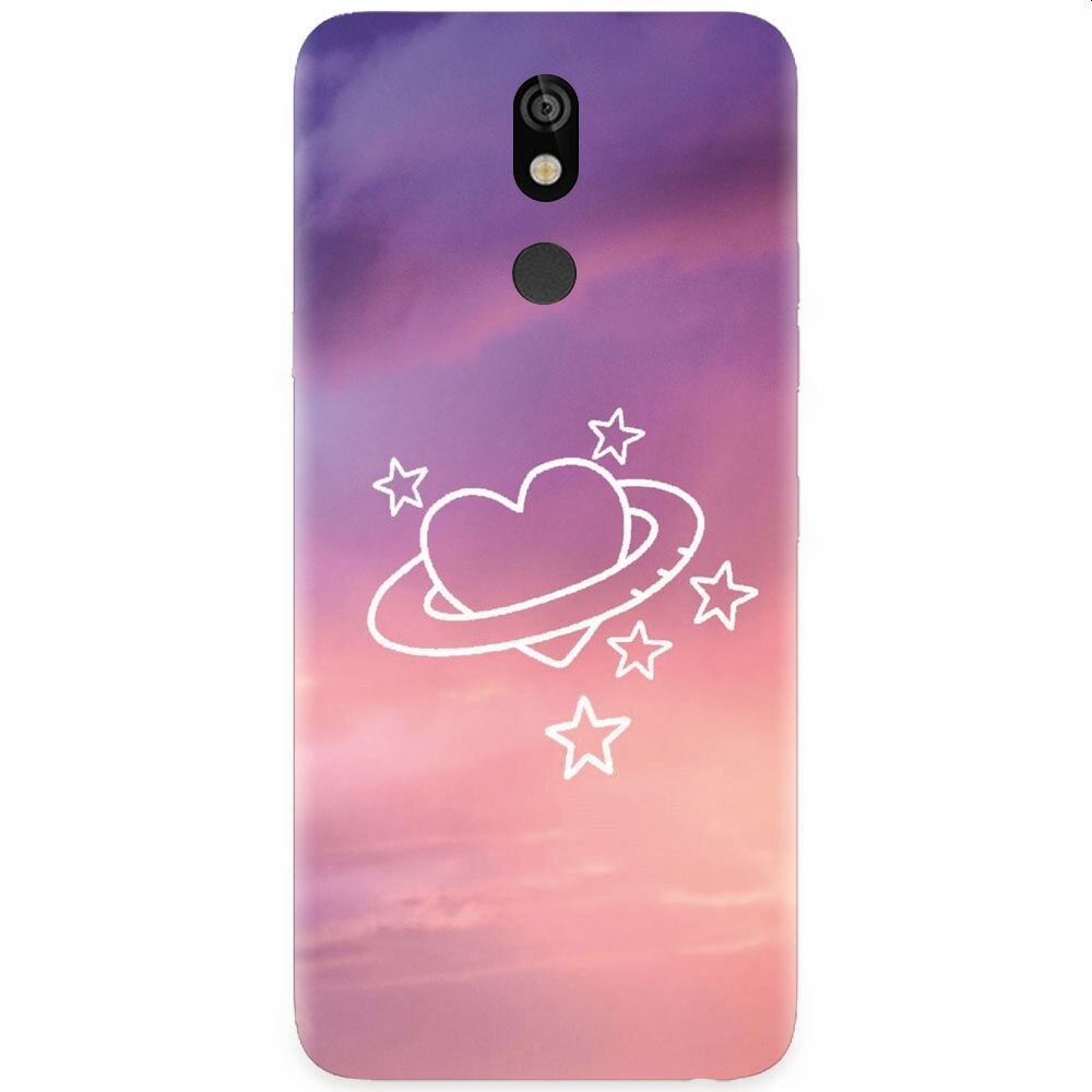 Husa silicon pentru LG K40, Galaxy Heart