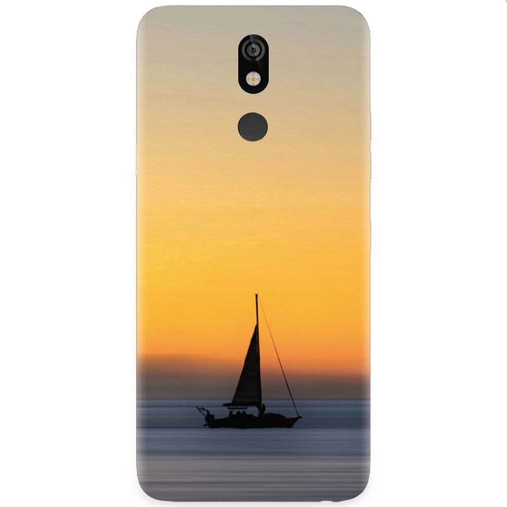 Husa silicon pentru LG K40, Wind Sail Boat Ocean Sunset