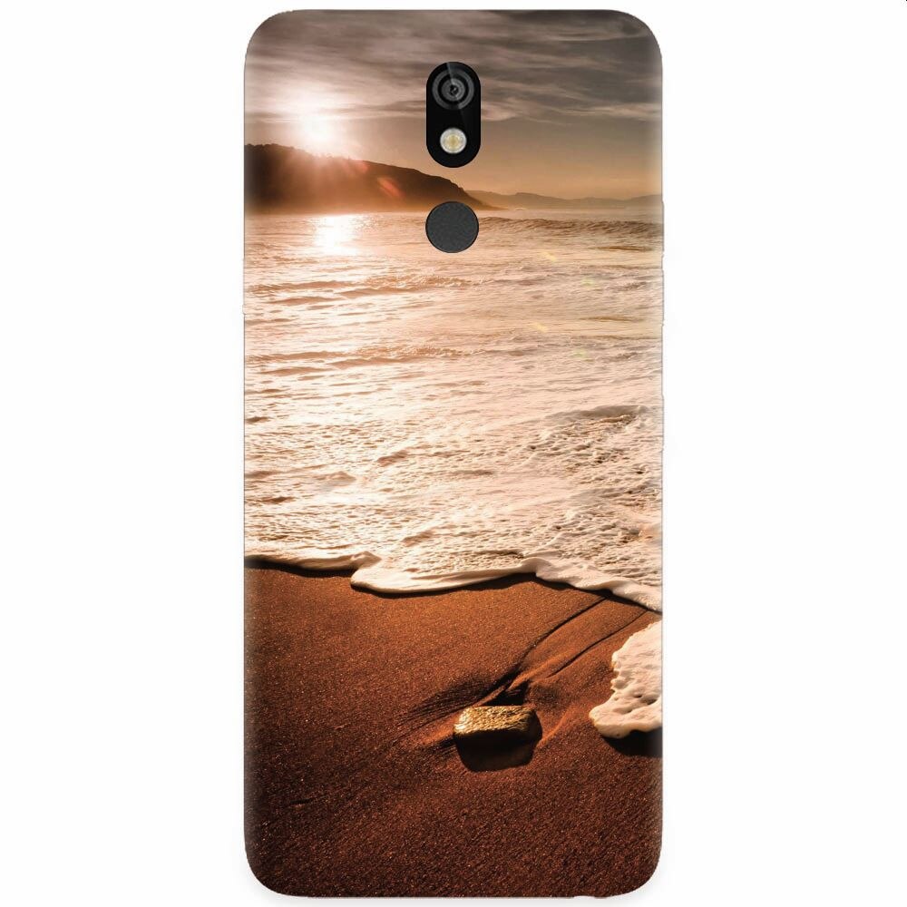 Husa silicon pentru LG K40, Sunset Foamy Beach Wave