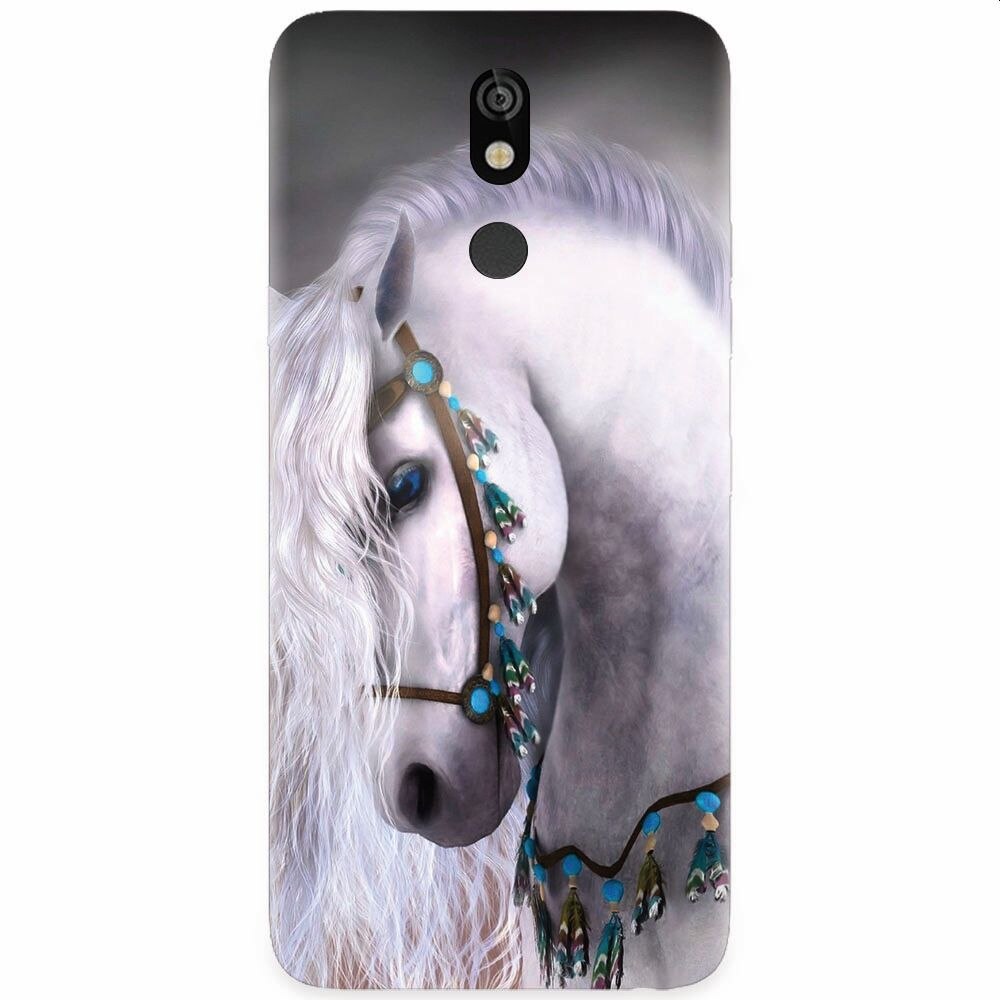 Husa silicon pentru LG K40, White Horse
