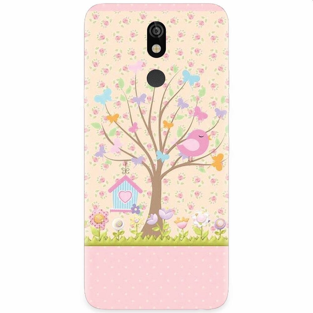 Husa silicon pentru LG K40, Cute Birdhouse