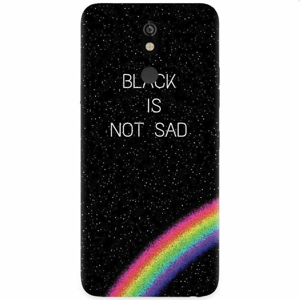 Husa silicon pentru LG K40, Black Is Not Sad