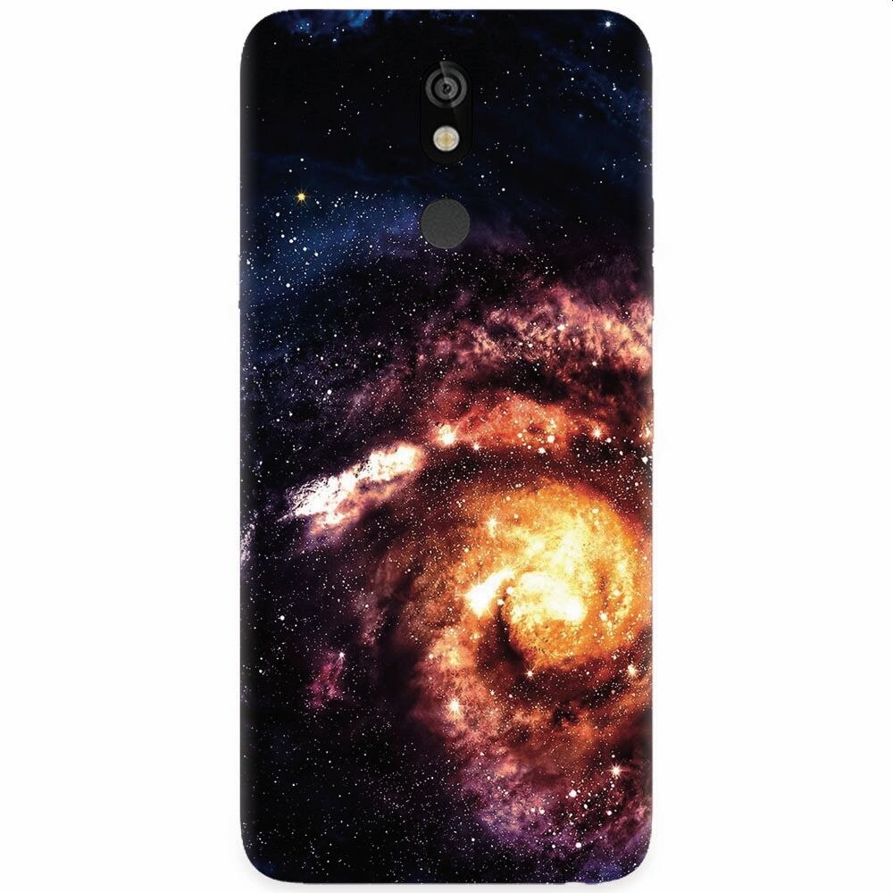 Husa silicon pentru LG K40, Spiral Galaxy Illustration
