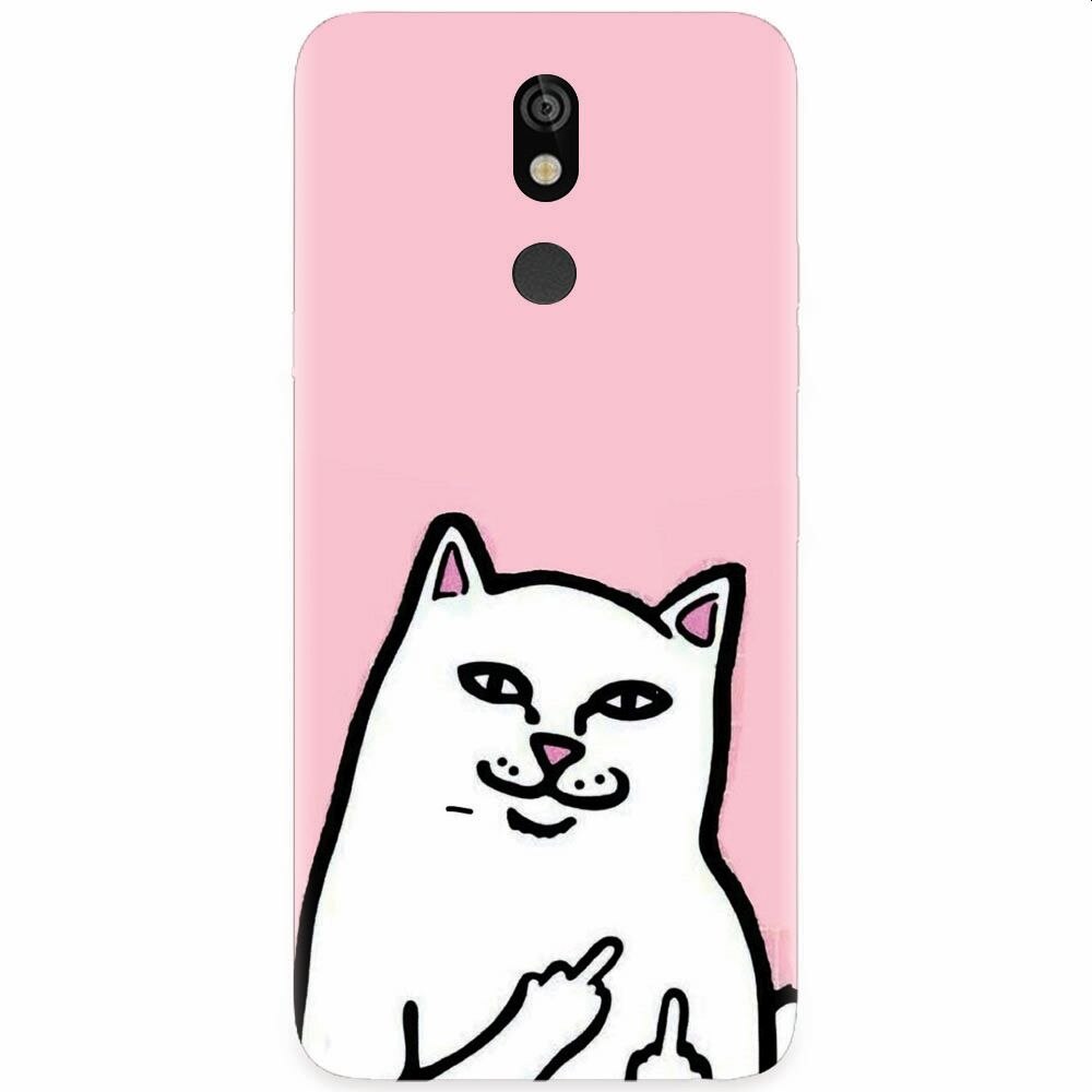 Husa silicon pentru LG K40, White Cat