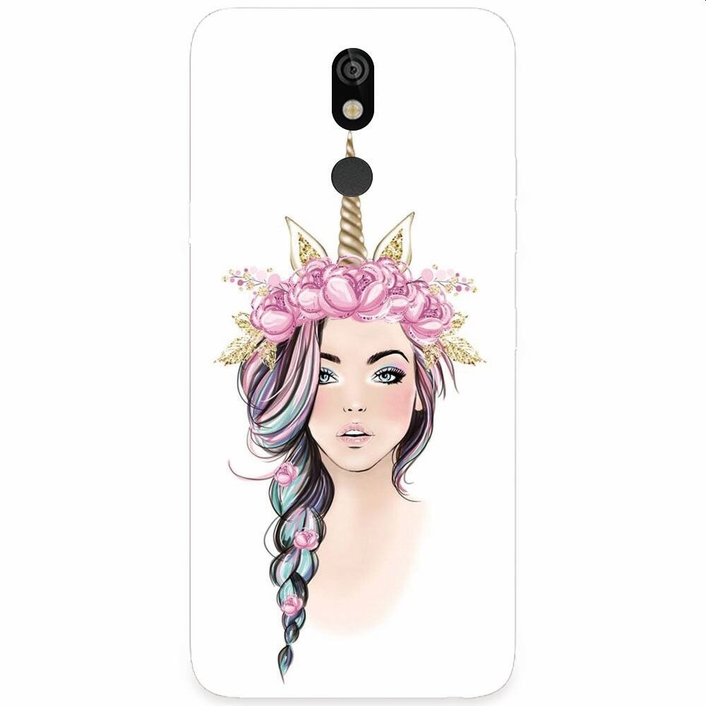 Husa silicon pentru LG K40, Unicorn Girl