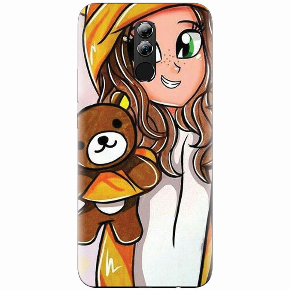 Husa silicon pentru Huawei Mate 20 Lite, Girl With Little Bear