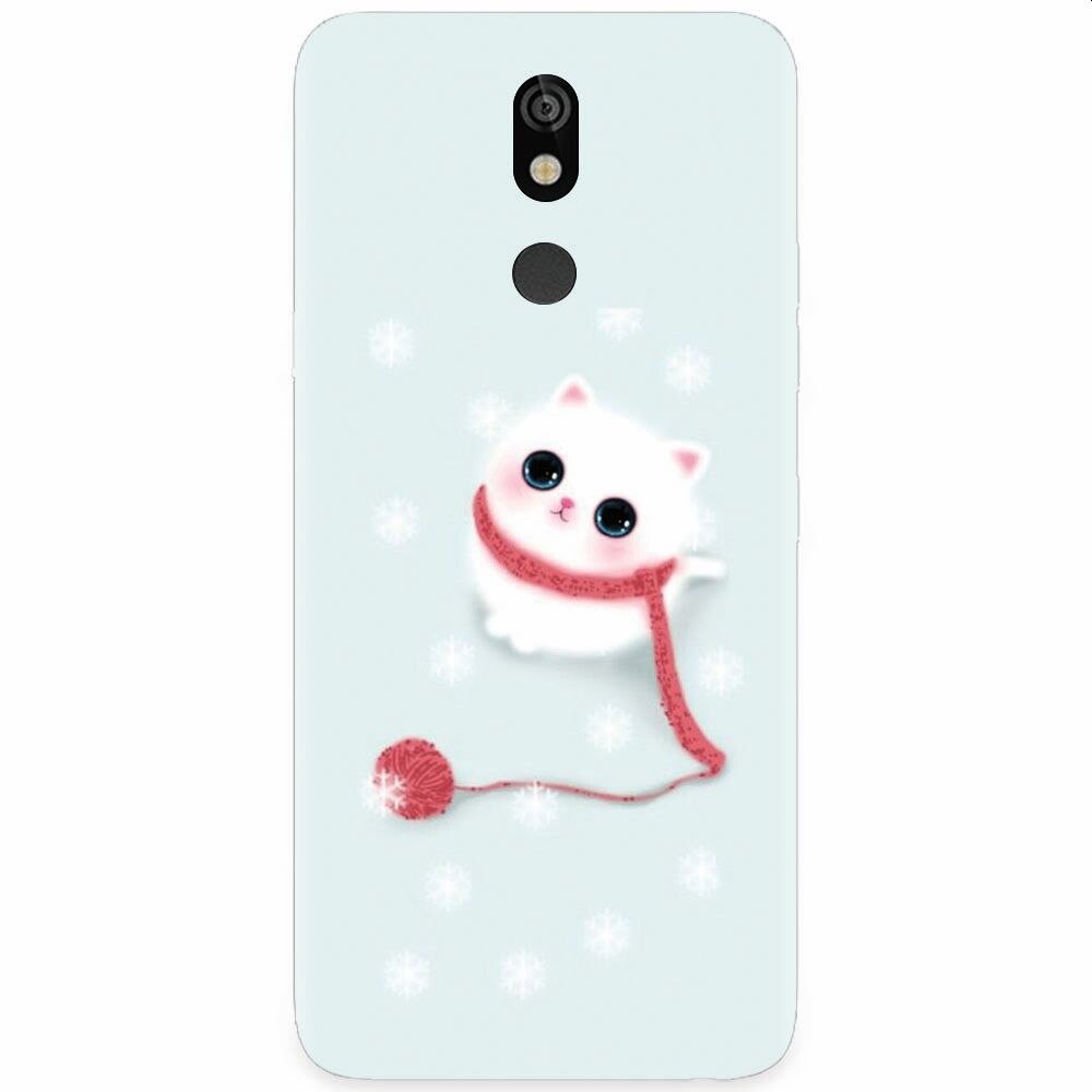 Husa silicon pentru LG K40, Cute Cat