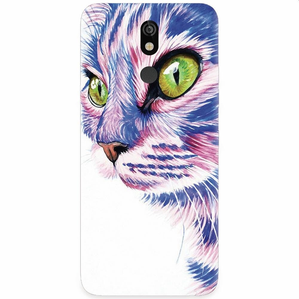 Husa silicon pentru LG K40, Colorfull Cat