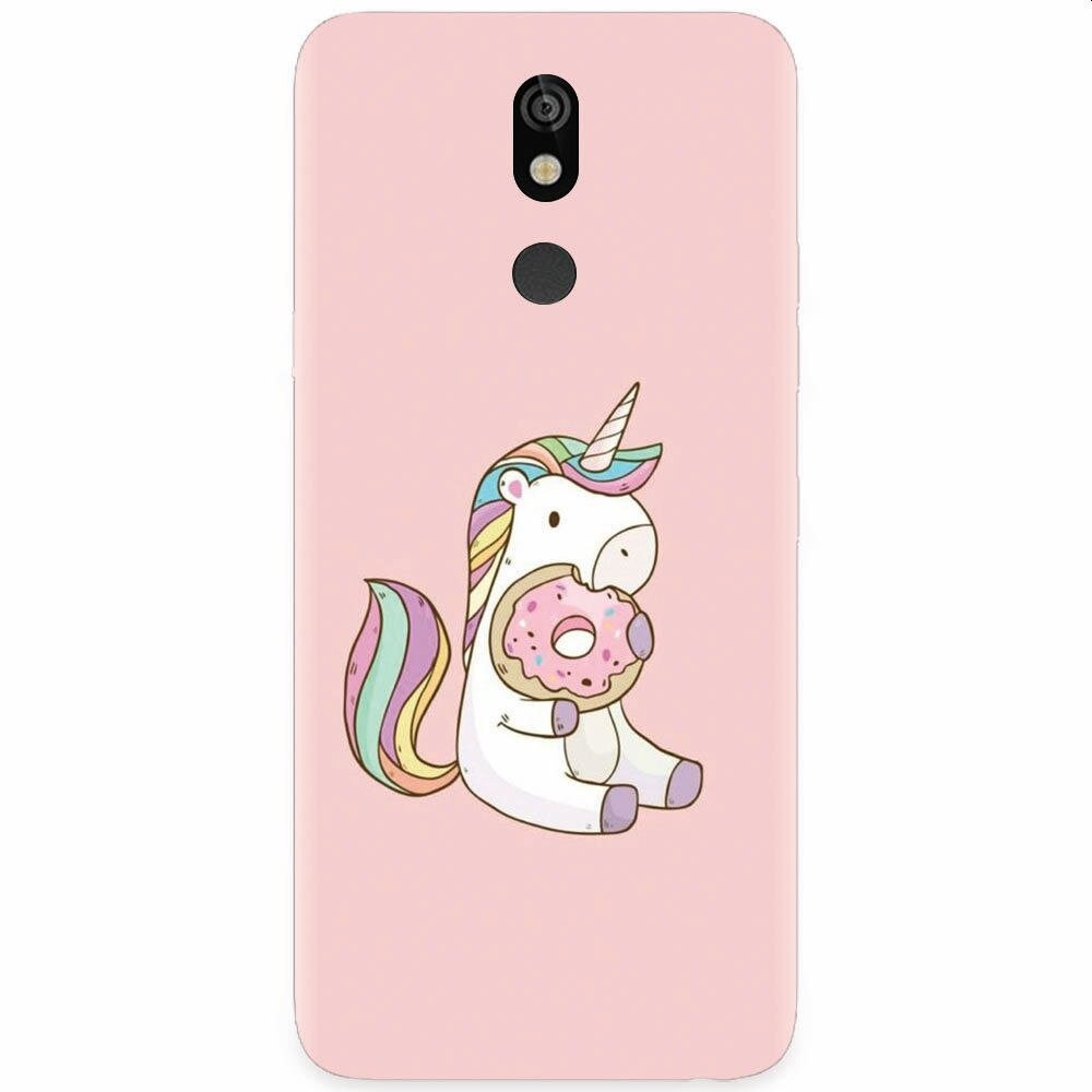 Husa silicon pentru LG K40, Unicorn Donuts