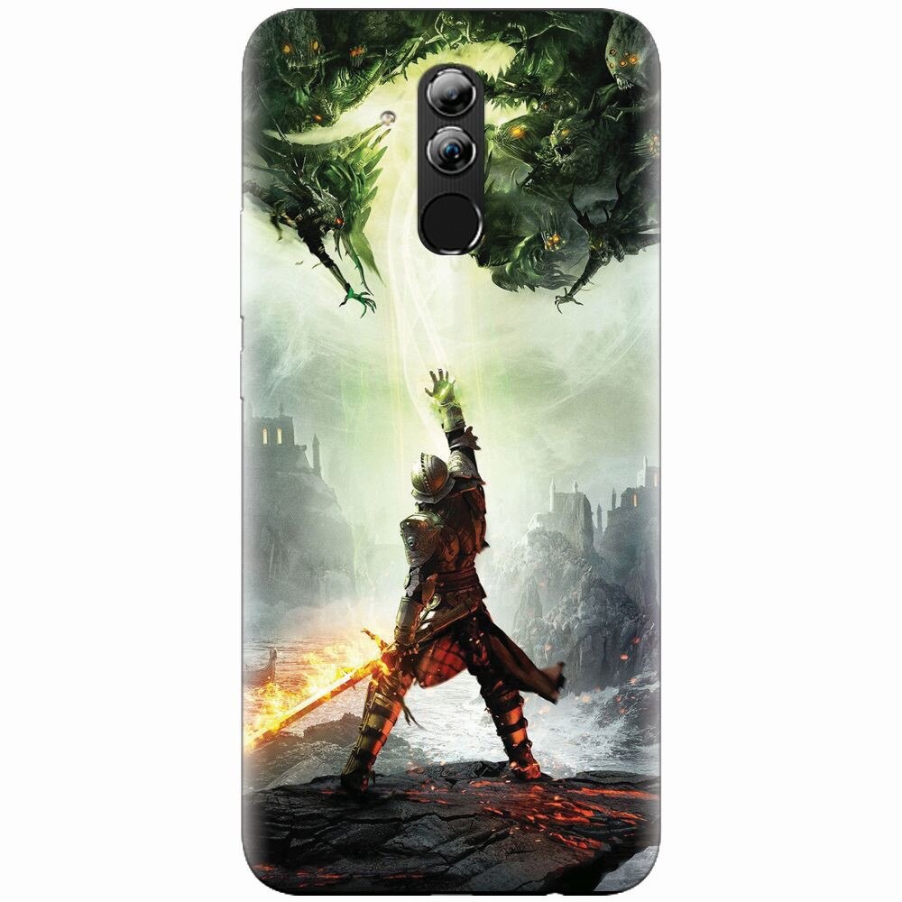 Husa silicon pentru Huawei Mate 20 Lite, Green Dragon