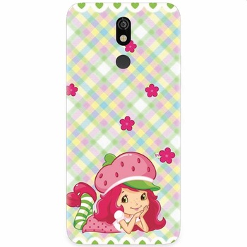 Husa silicon pentru LG K40, Strawberry Girl Husa silicon pentru LG K40, Strawberry Girl