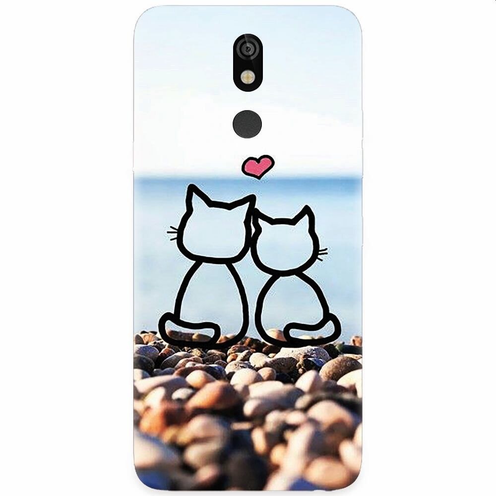 Husa silicon pentru LG K40, In Love Cats
