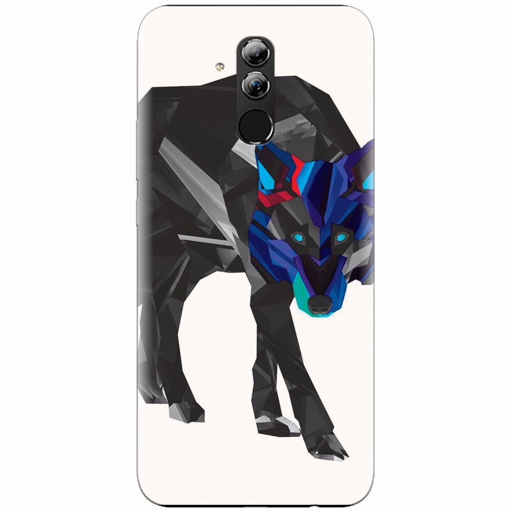 Husa silicon pentru Huawei Mate 20 Lite, Abstract Wolf
