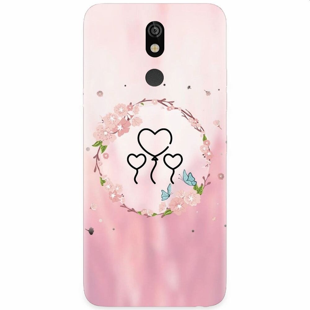 Husa silicon pentru LG K40, Heart Baloons