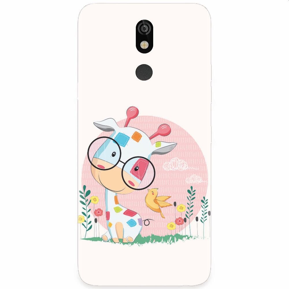 Husa silicon pentru LG K40, Baby Giraffe