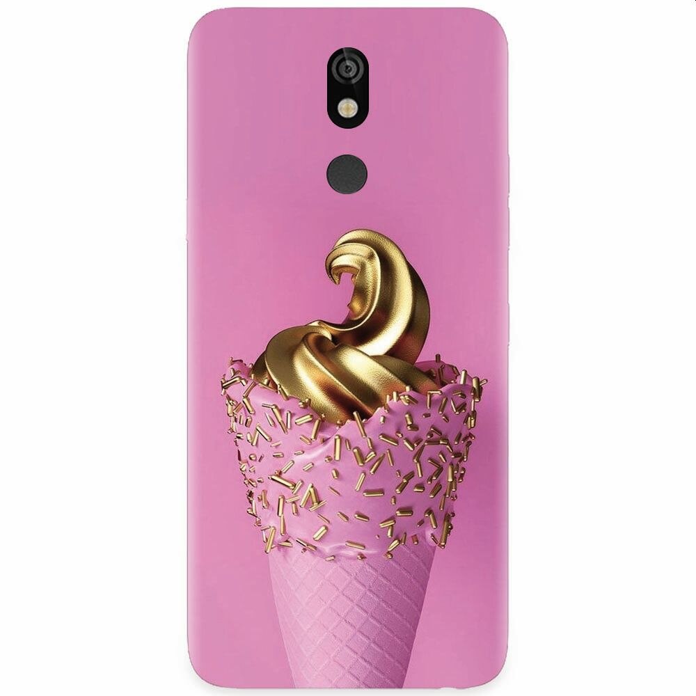 Husa silicon pentru LG K40, Icecream Gold
