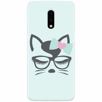 Husa silicon pentru OnePlus 7, Angel Cat Husa silicon pentru OnePlus 7, Angel Cat