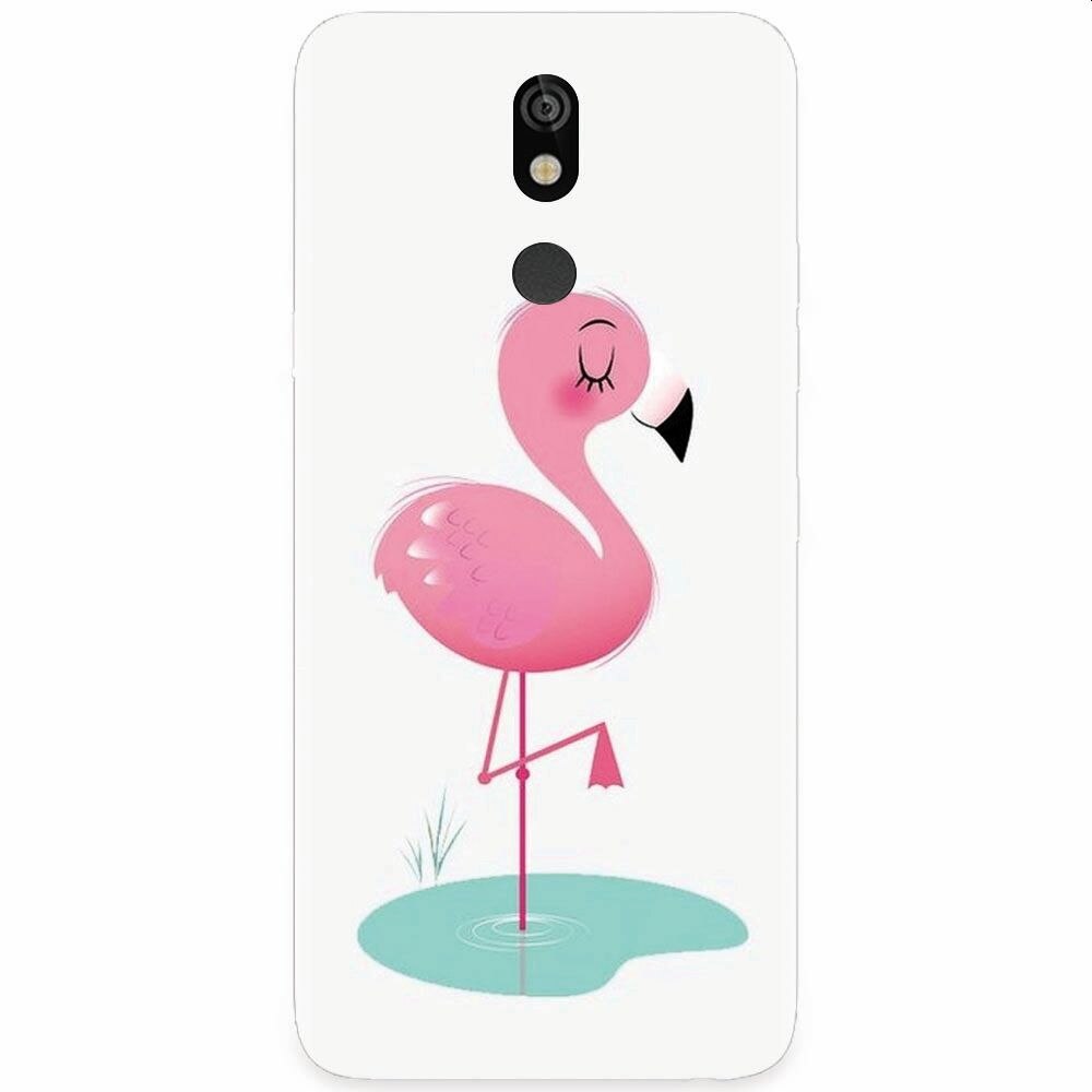 Husa silicon pentru LG K40, Flamingo Pink