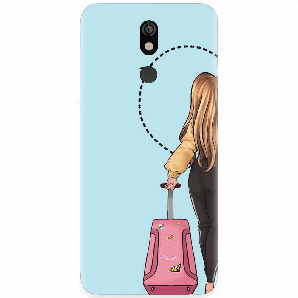 Husa silicon pentru LG K40, Travel Girl