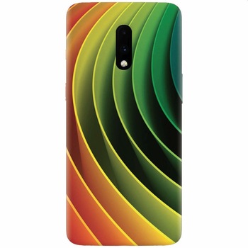 Husa silicon pentru OnePlus 7, 3D Multicolor Abstract Lines Husa silicon pentru OnePlus 7, 3D Multicolor Abstract Lines