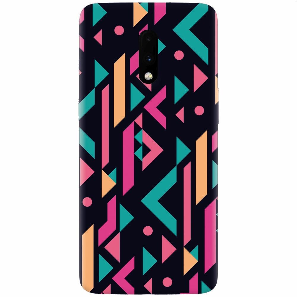 Husa silicon pentru OnePlus 7, Alien Geometrics
