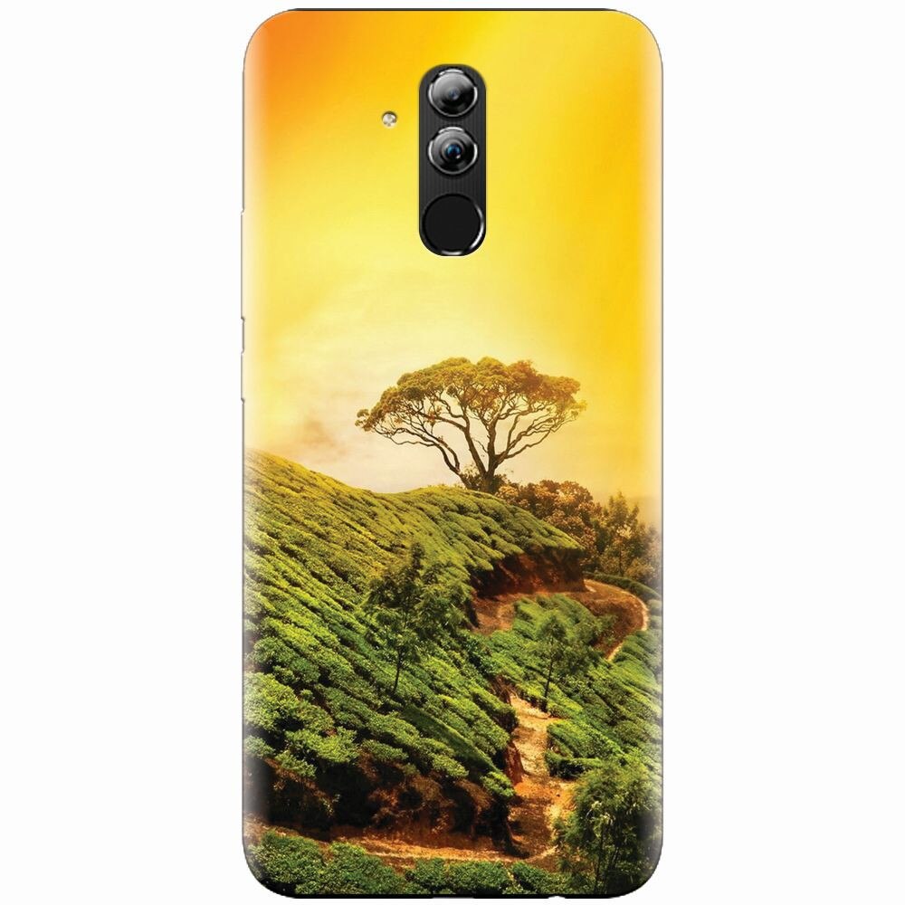 Husa silicon pentru Huawei Mate 20 Lite, Hill Top Tree Golden Light